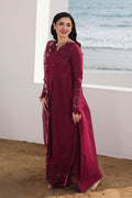 Qalamkar Premium 3 Piece Lawn Chikankari Embroidered With Organza Embroidered Dupatta-5219 FS