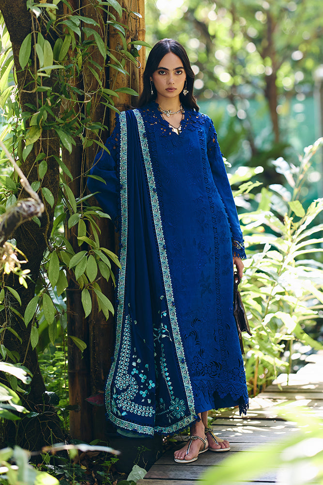 SUFFUSE-Premium 3 Piece Lawn EMBROIDERED SHIRT WITH KHAADI NET EMBROIDERED DUPATTA AND TROUSER-BIC-4815