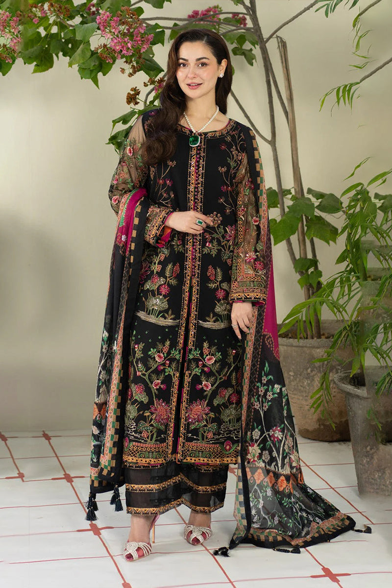 Premium 3 Piece Lawn Embroidered With Digital Printed Jauqard Dupatta- 5215 FS