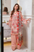 Ally's Premium 3 Piece Lawn Chikankari Embroidered Shirt With Digital Printed Jacquard Dupatta-5271 FS