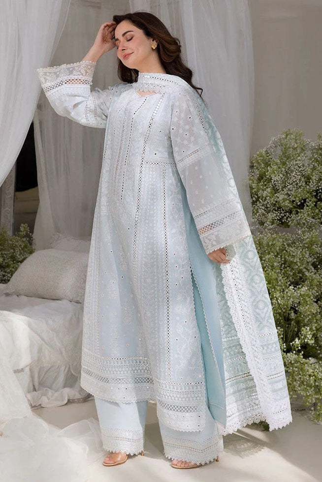 Sobia Nazir Lawn-3PC Embroidered Shirt with Digital Printed Chiffon Dupatta-4774