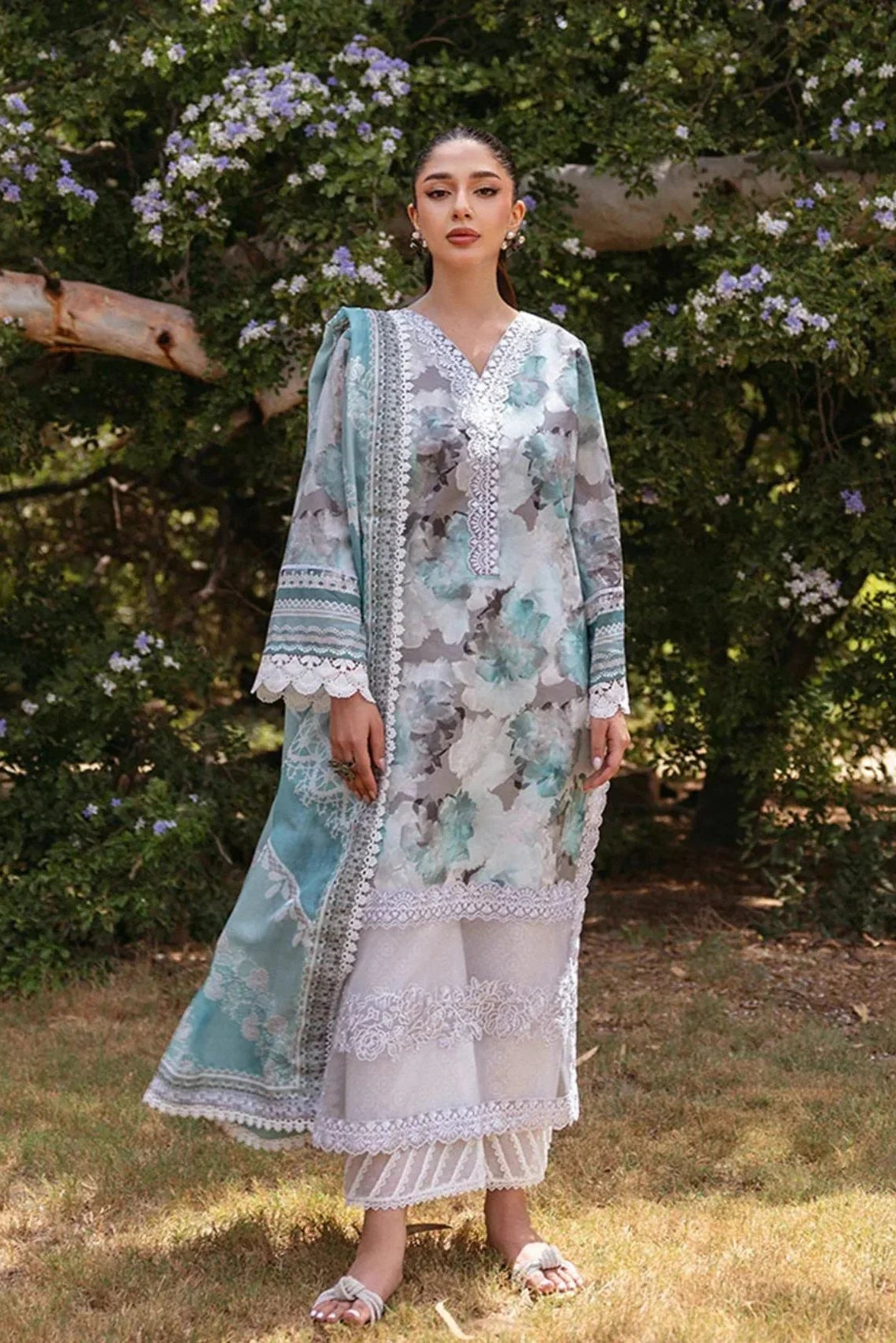 Premium 3 Piece Lawn Lawn Printed Shirt With Digital Printed Dupatta-1624 FS