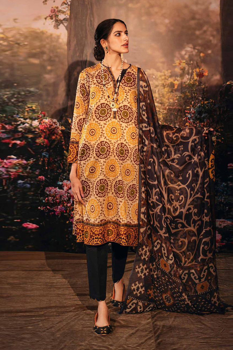 NISHAT Premium 3 Piece Lawn Printed With Printed Voile Dupatta-754 FS