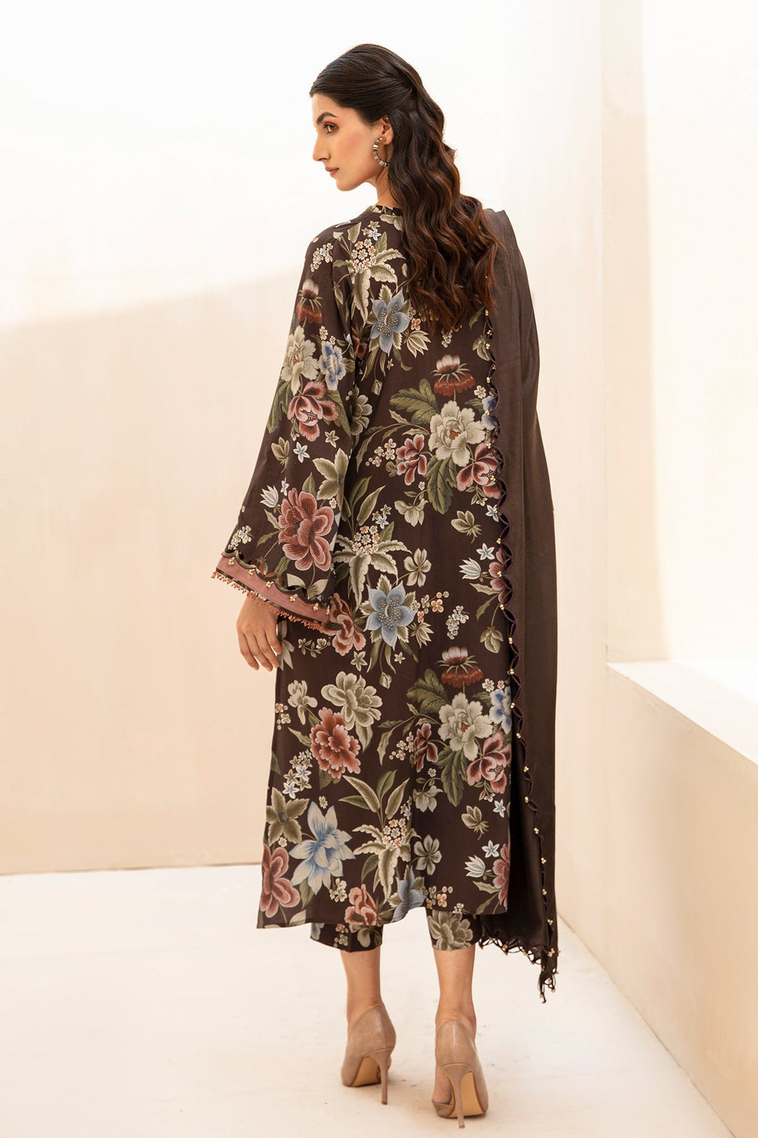 Premium 3 Piece Lawn Printed Shirt With Voile Printed Dupatta-1510 FS