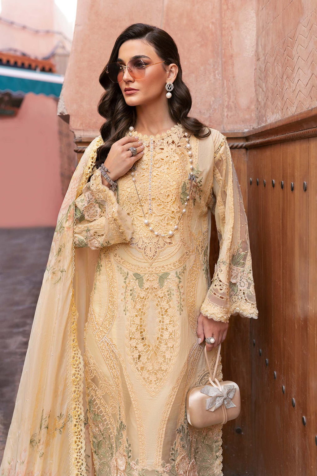 Premium 3 Piece Lawn Embroidered With Chiffon Digital Printed Dupatta - 5269 FS
