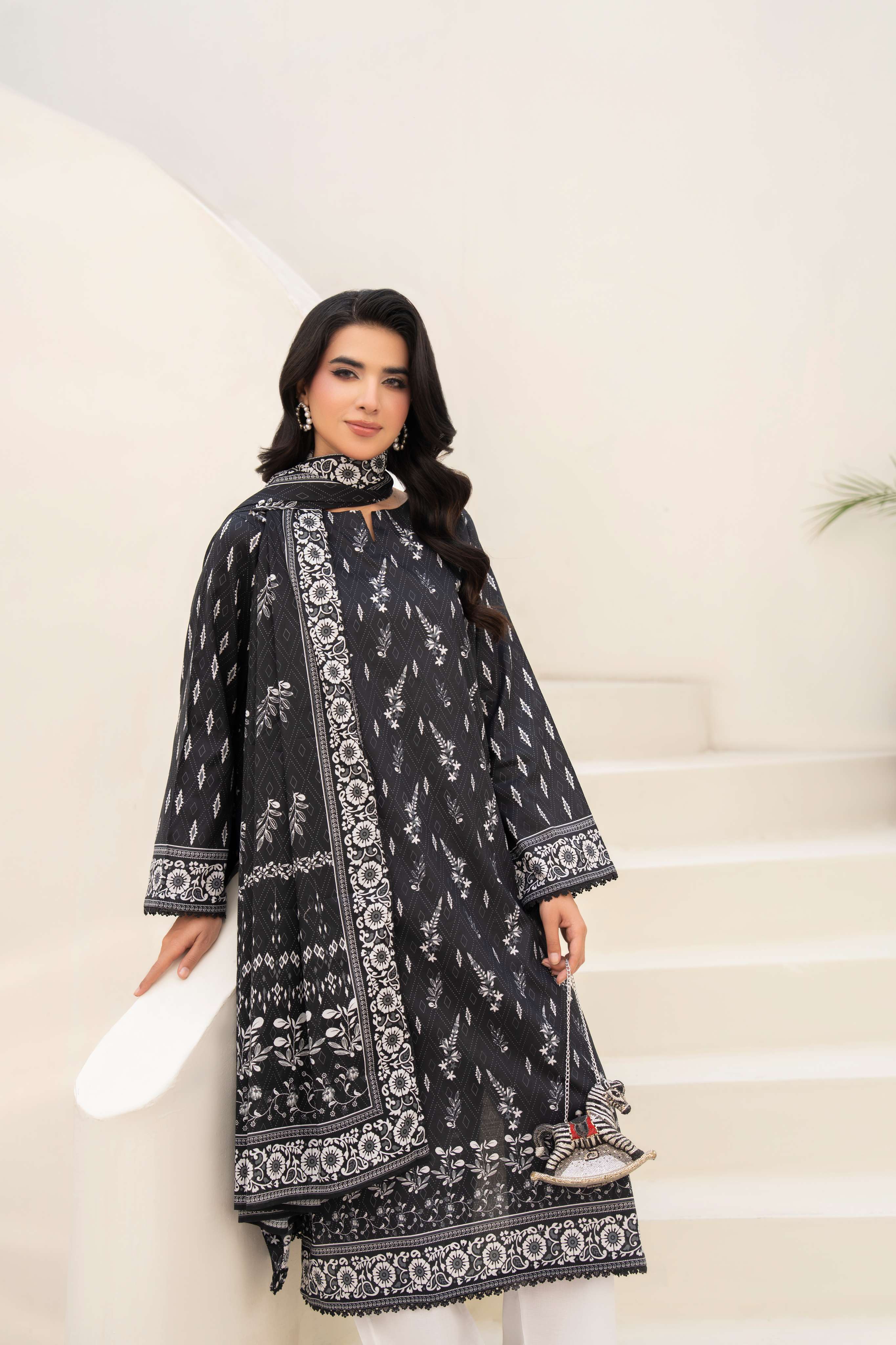 Maisa Premium 3 Piece Lawn PRINTED SHIRT WITH LAWN PRINT DUPATTA AND CAMBRIC TROUSER-P-4513