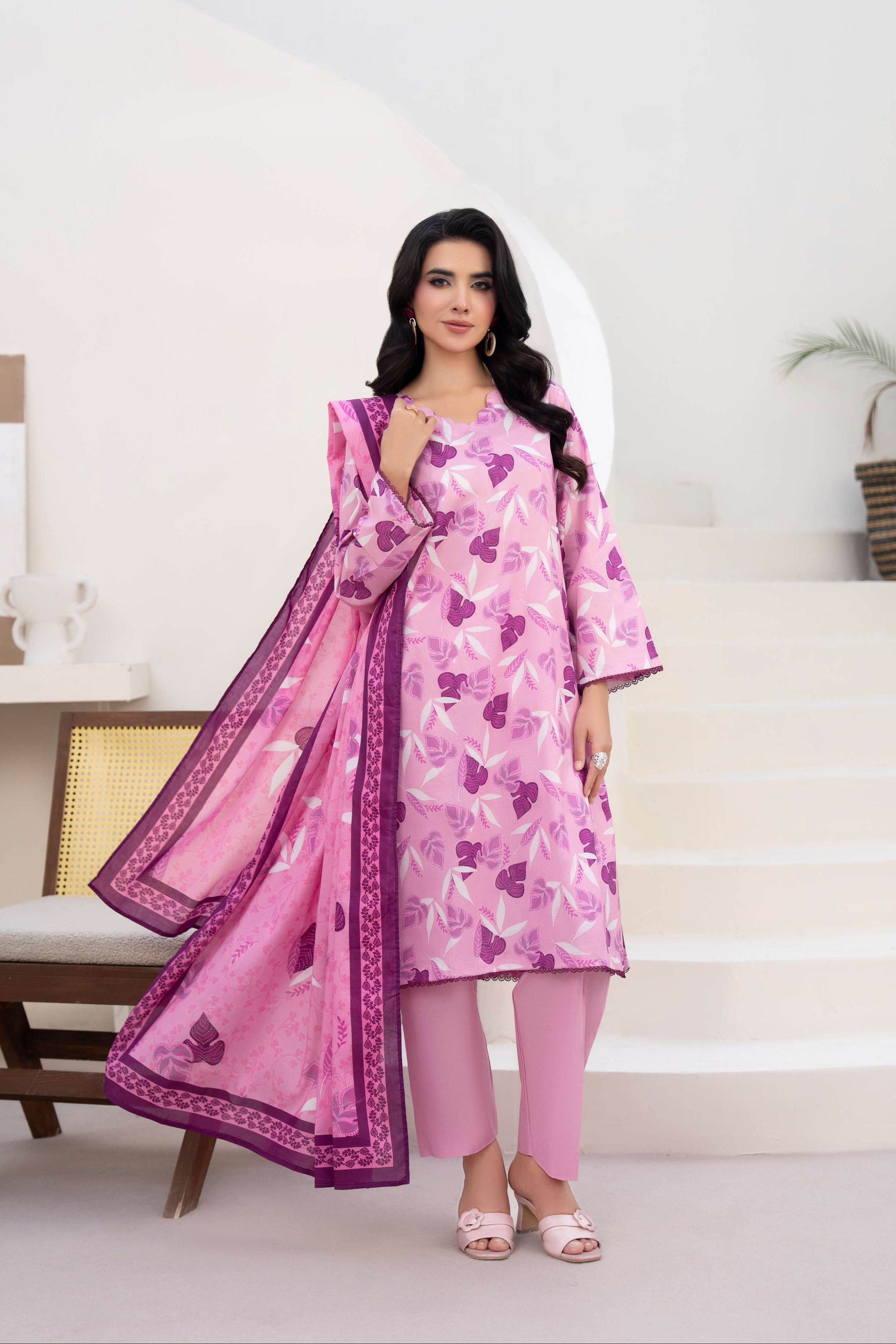 Maisa Premium 3 Piece Lawn PRINTED SHIRT WITH LAWN PRINT DUPATTA AND CAMBRIC TROUSER-P-4515
