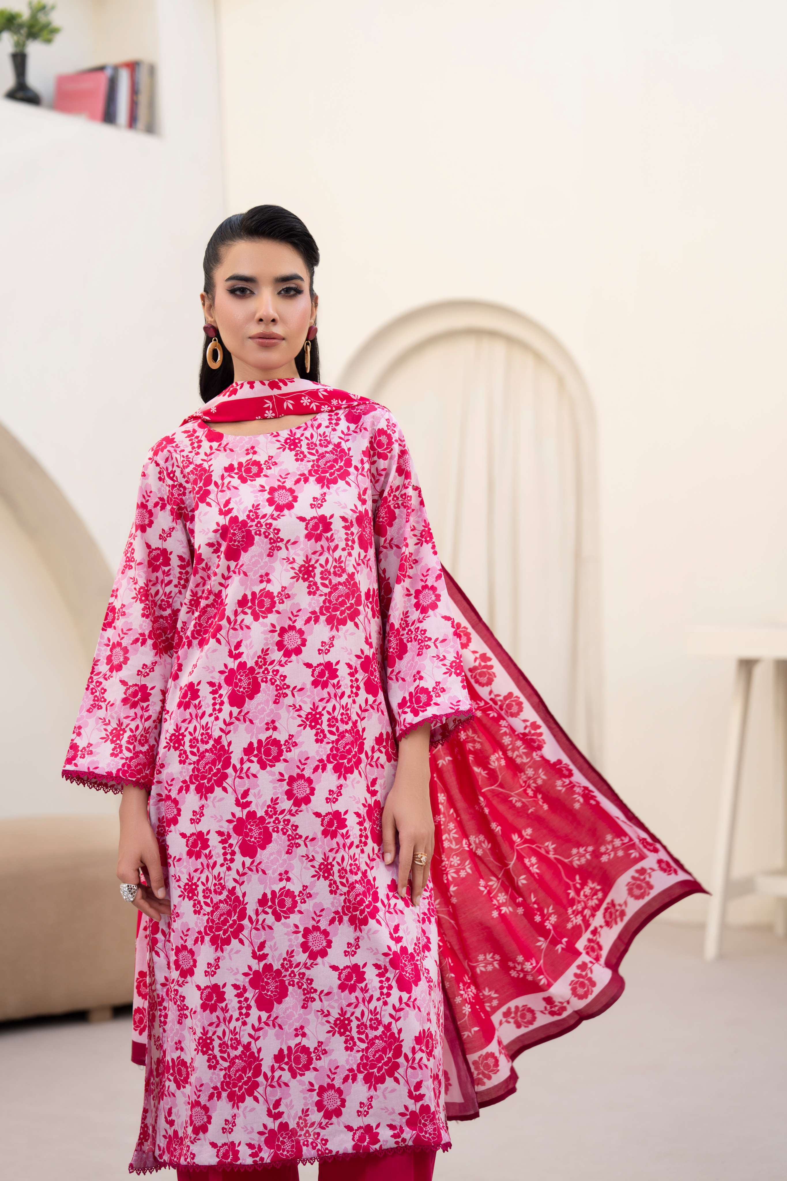 Maisa Premium 3 Piece Lawn PRINTED SHIRT WITH LAWN PRINT DUPATTA AND CAMBRIC TROUSER-P-4517