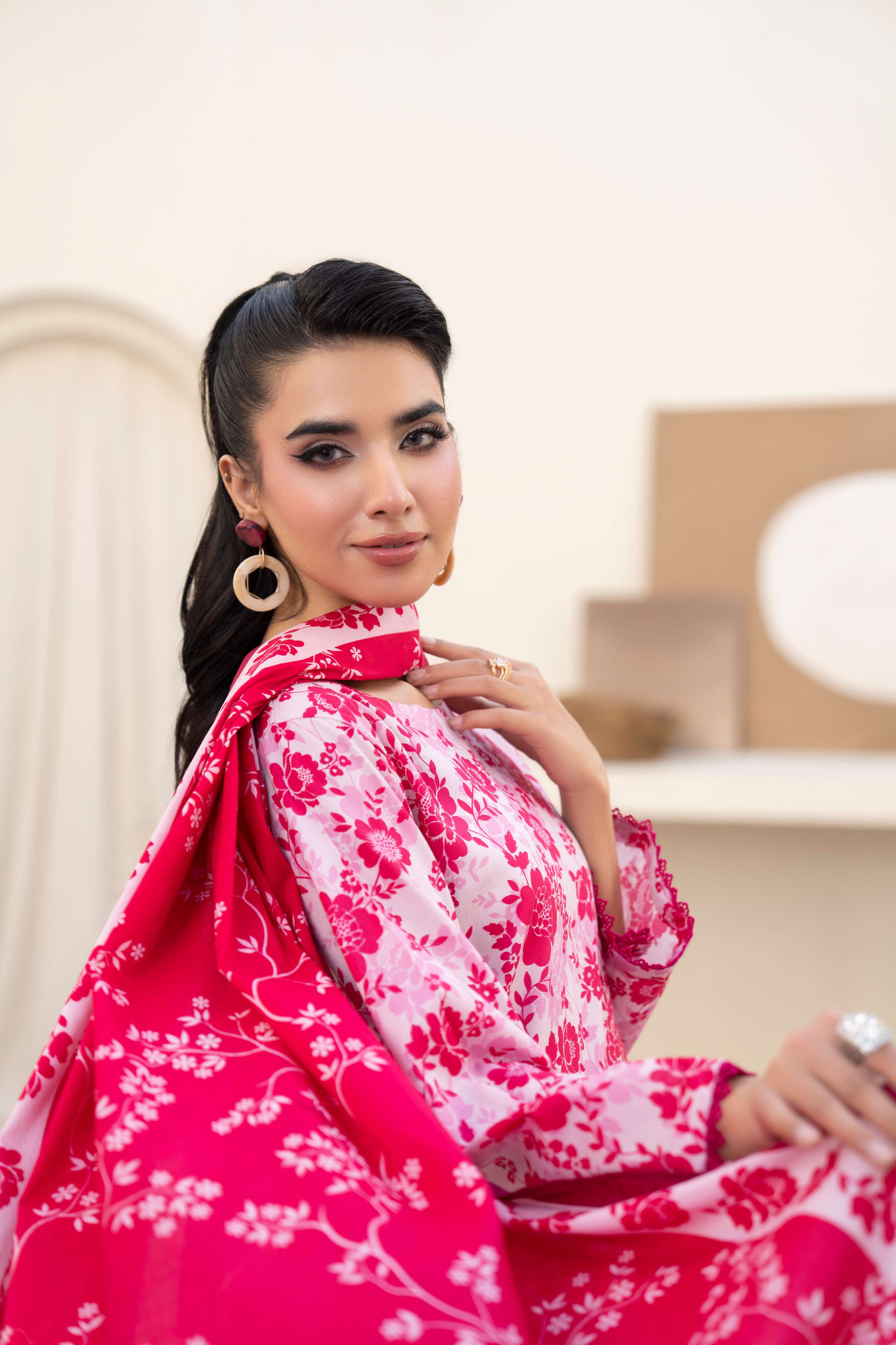 Maisa Premium 3 Piece Lawn PRINTED SHIRT WITH LAWN PRINT DUPATTA AND CAMBRIC TROUSER-P-4517