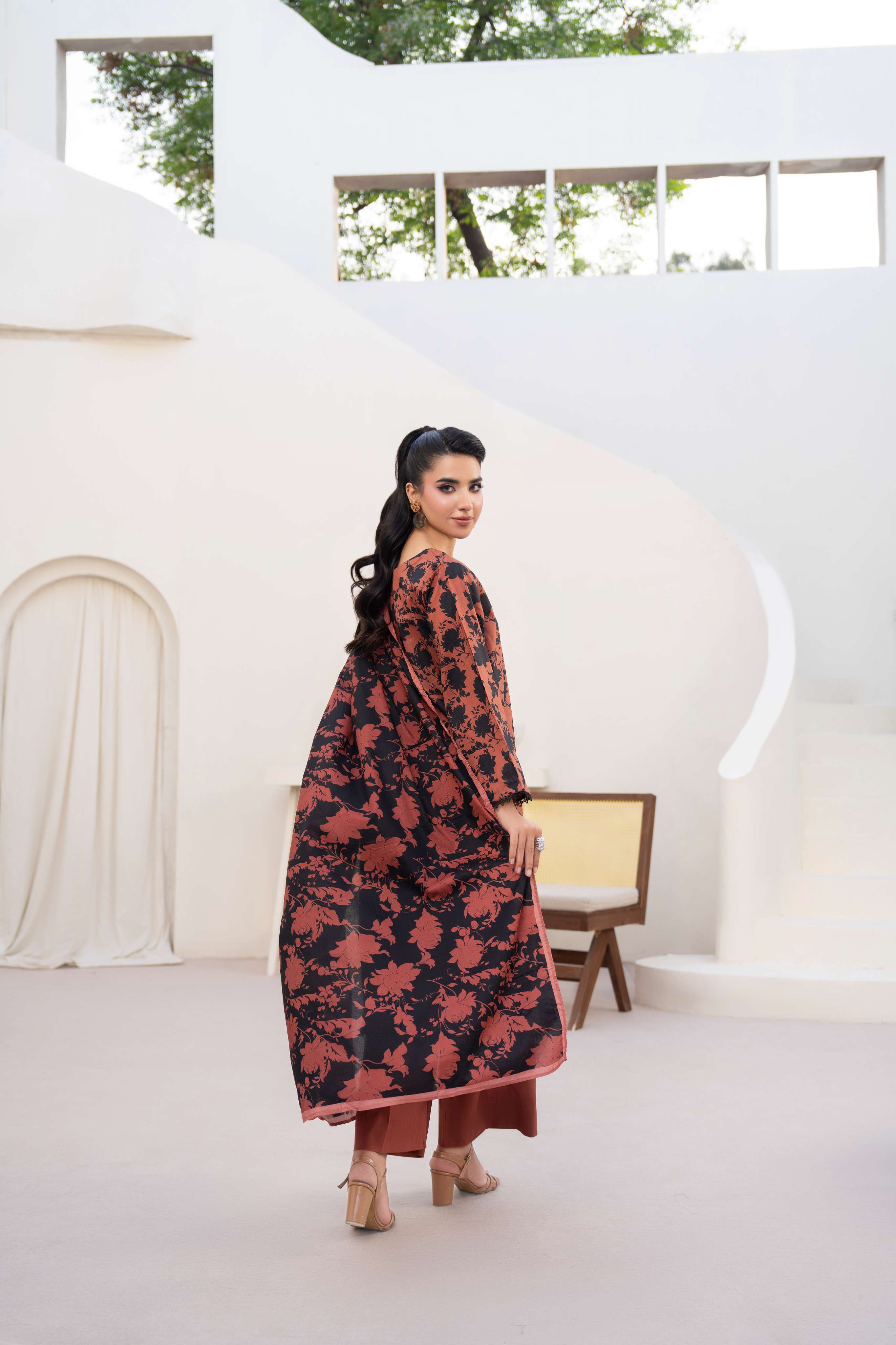 Maisa Premium 3 Piece Lawn PRINTED SHIRT WITH LAWN PRINT DUPATTA AND CAMBRIC TROUSER-P-4518