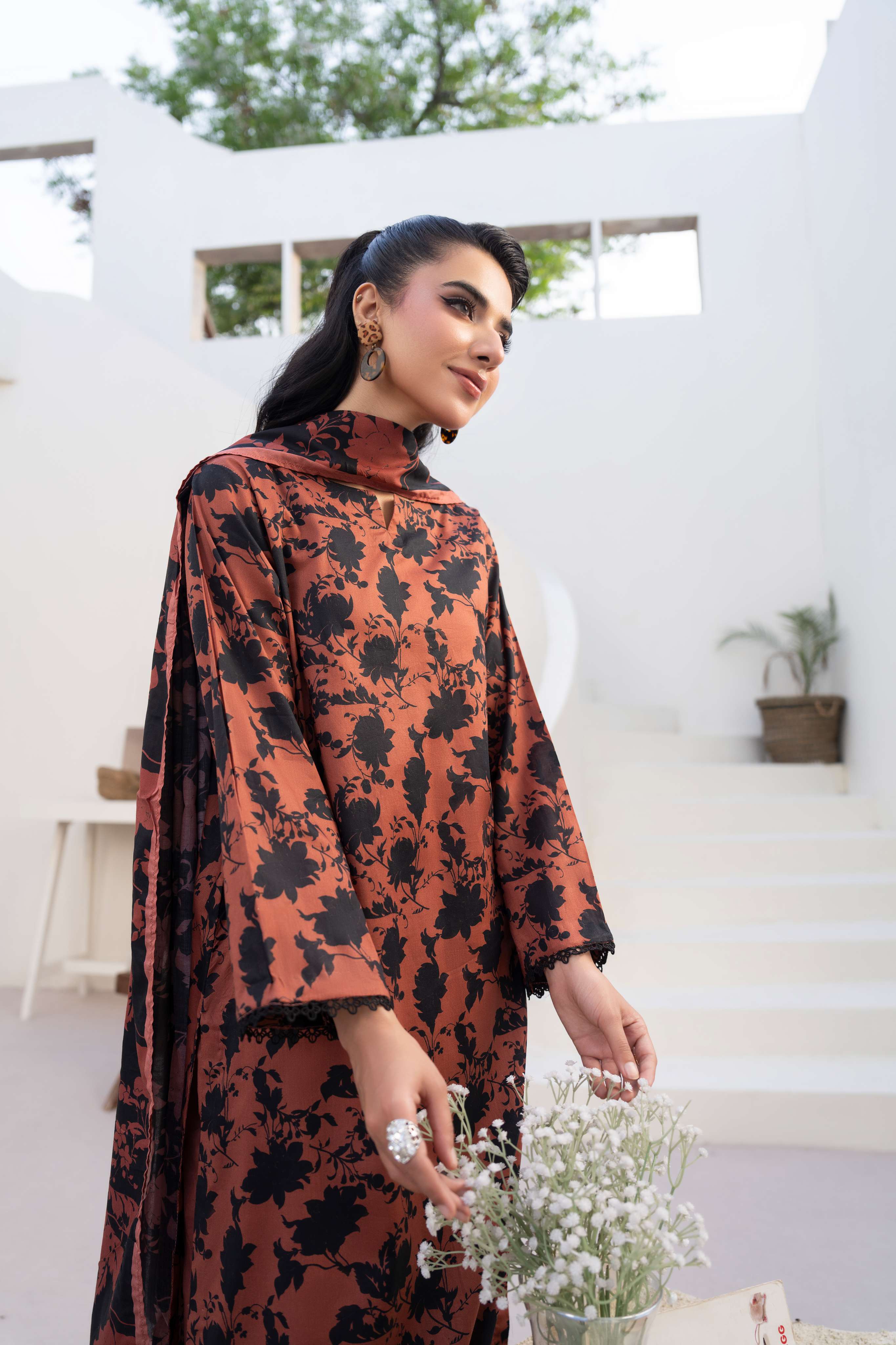 Maisa Premium 3 Piece Lawn PRINTED SHIRT WITH LAWN PRINT DUPATTA AND CAMBRIC TROUSER-P-4518