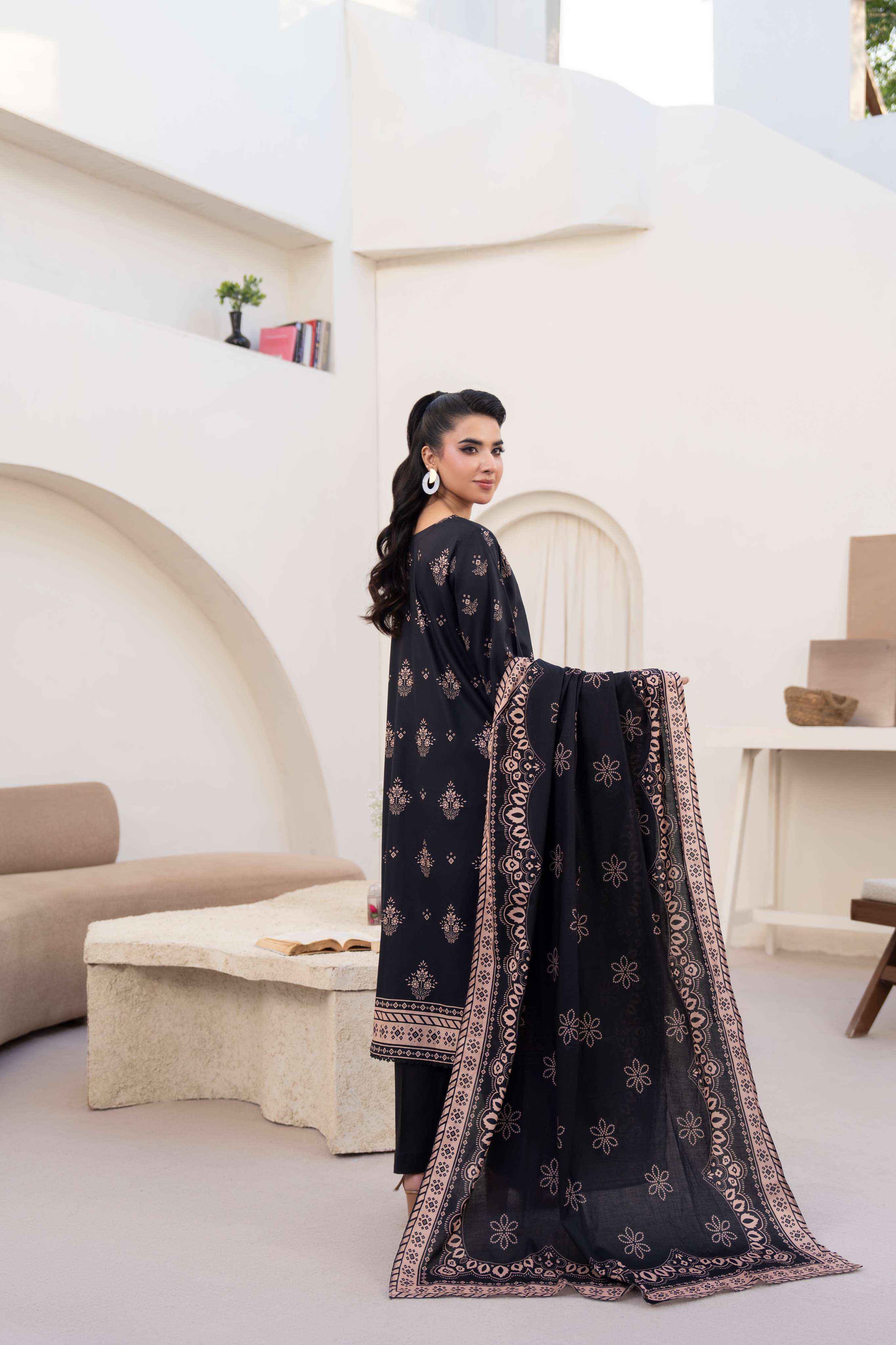 Maisa Premium 3 Piece Lawn PRINTED SHIRT WITH LAWN PRINT DUPATTA AND CAMBRIC TROUSER-P-4519