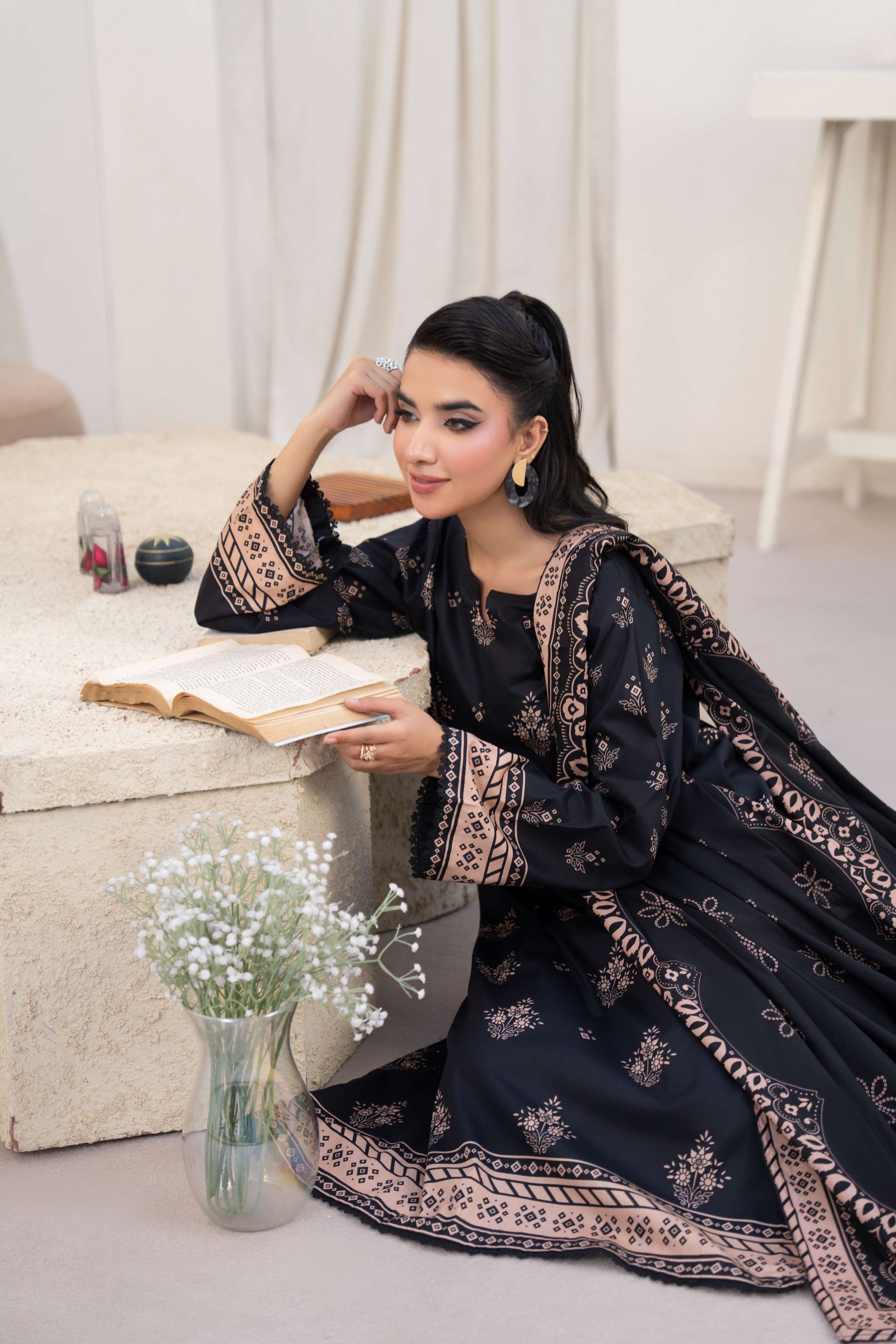Maisa Premium 3 Piece Lawn PRINTED SHIRT WITH LAWN PRINT DUPATTA AND CAMBRIC TROUSER-P-4519