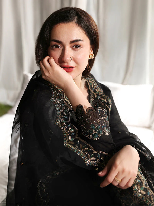 Allys Premium 3 Piece Lawn Sequence Embroidered With Organza Embroidered Dupatta- 5299 FS