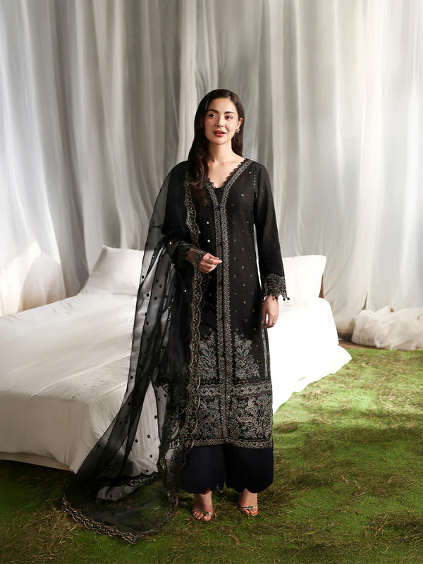 Allys Premium 3 Piece Lawn Sequence Embroidered With Organza Embroidered Dupatta- 5299 FS