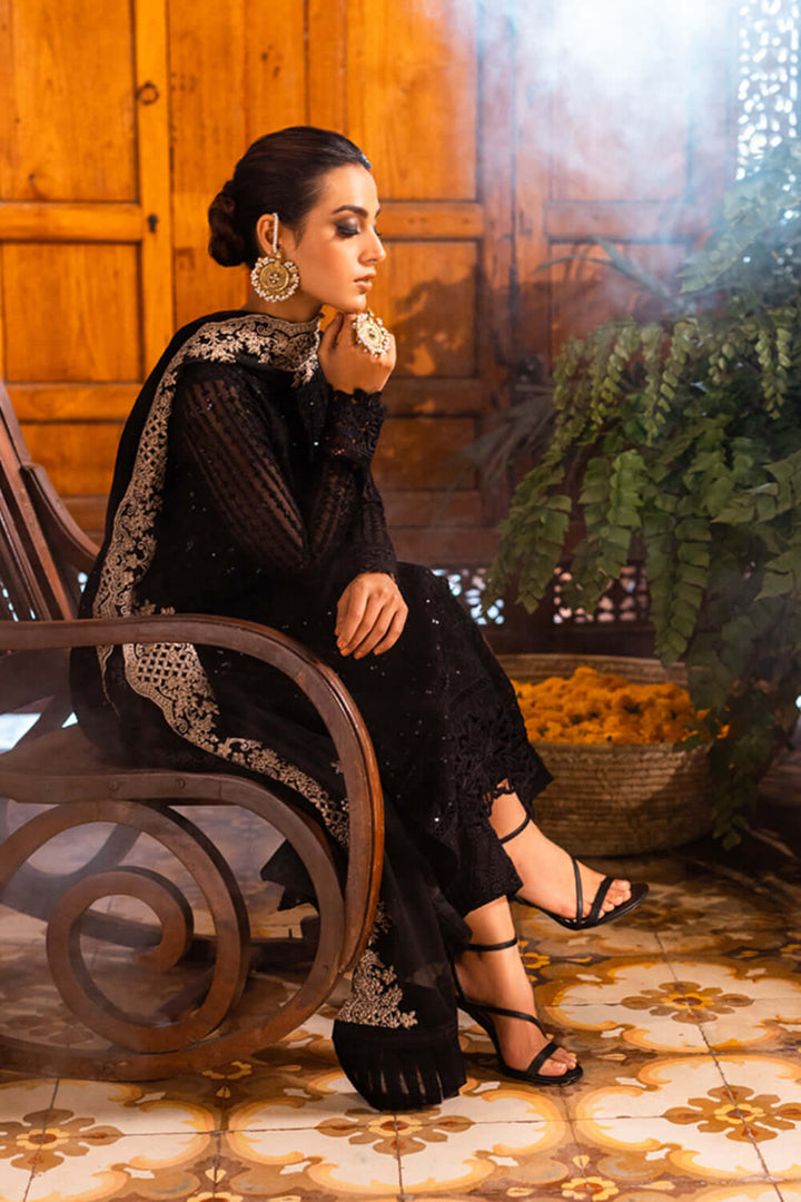 AZURE-Premium 3 Piece Lawn EMBROIDERED SHIRT WITH CHIFFOON EMBROIDERED DUPATTA AND EMB TROUSER-BIC-4559