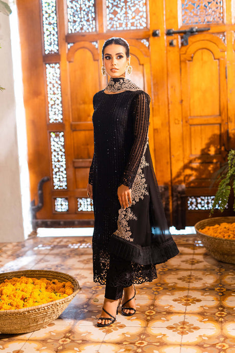 AZURE-Premium 3 Piece Lawn EMBROIDERED SHIRT WITH CHIFFOON EMBROIDERED DUPATTA AND EMB TROUSER-BIC-4559