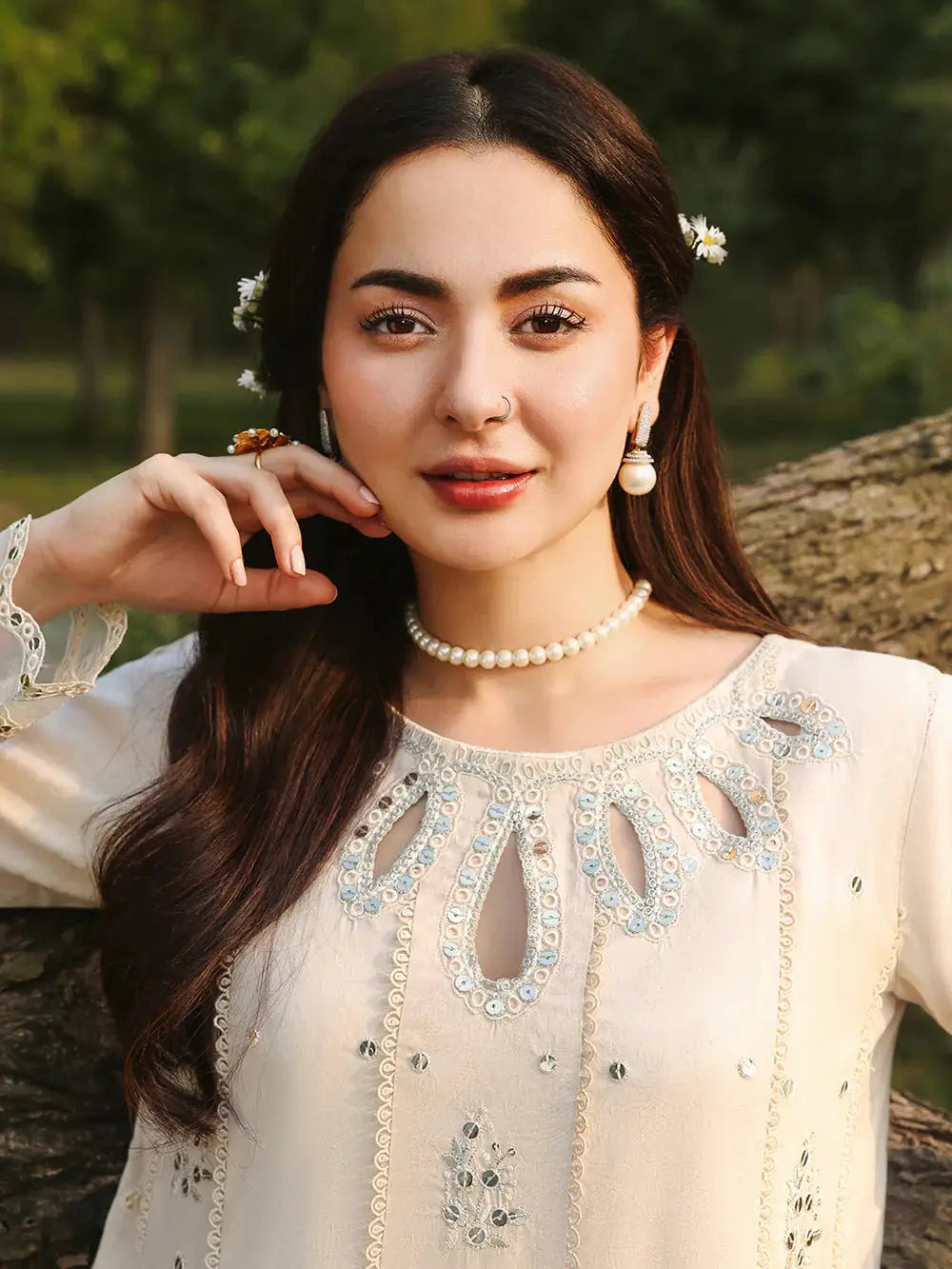 Jade Premium 3 Piece Lawn Sequence Embroidered With Khadi Net Embroidered Dupatta-5249 FS