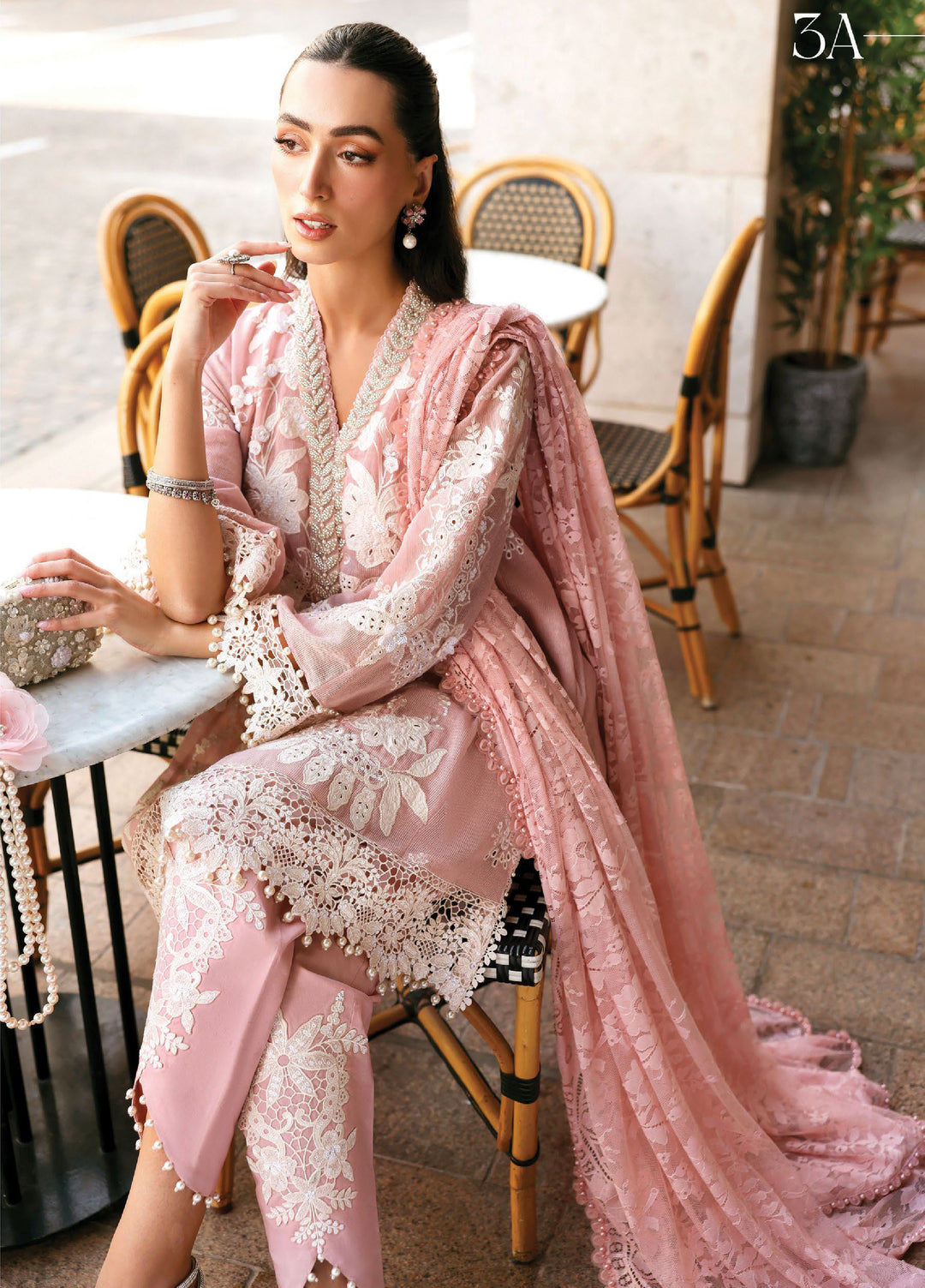 Premium 3 Piece Lawn Embroidered With Chiffon Digital Printed Dupatta - 5277 FS