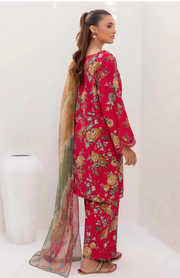Premium 3 Piece Lawn Printed Shirt With Digital Printed Dupatta-1612 FS