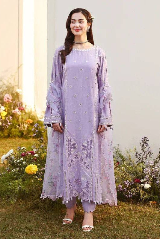 Ally's Premium 3 Piece Lawn Embroidered With Chiffon Digital Printed Dupatta - 5243 FS