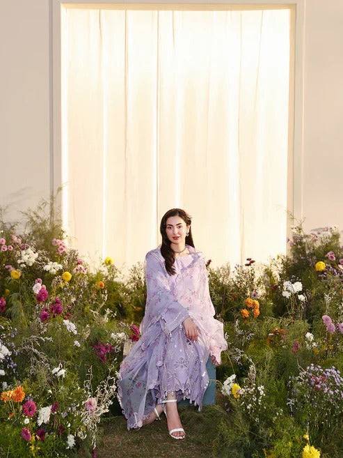 Ally's Premium 3 Piece Lawn Embroidered With Chiffon Digital Printed Dupatta - 5243 FS