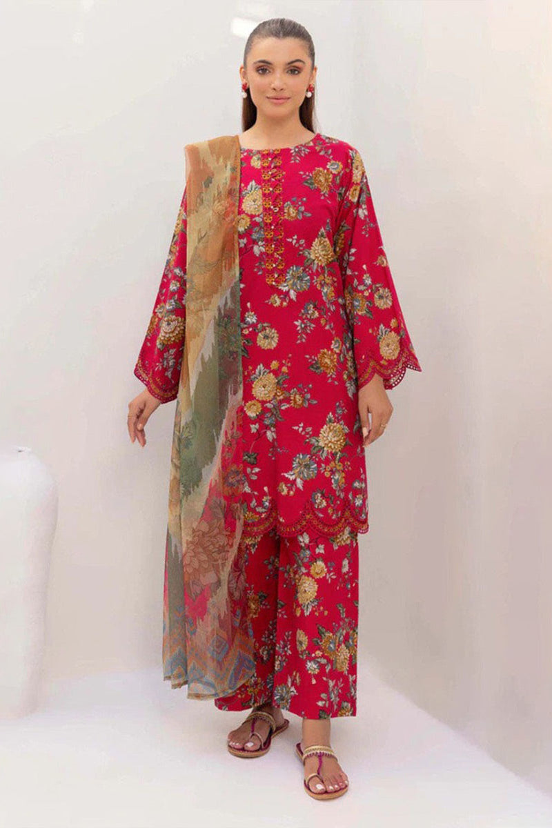 Premium 3 Piece Lawn Printed Shirt With Digital Printed Dupatta-1612 FS
