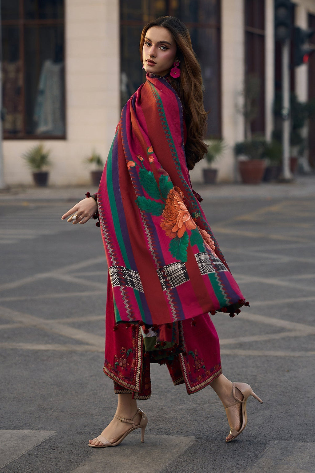 Charizma Lawn-3PC Embroidered Shirt with Digital Printed Jacquard Dupatta-5069