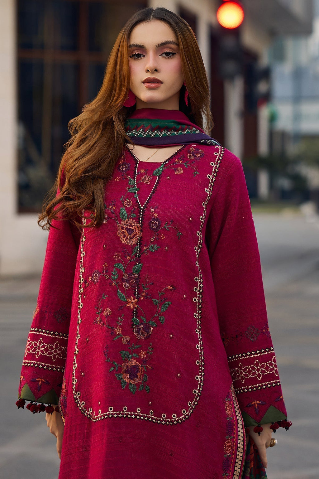 Charizma Lawn-3PC Embroidered Shirt with Digital Printed Jacquard Dupatta-5069